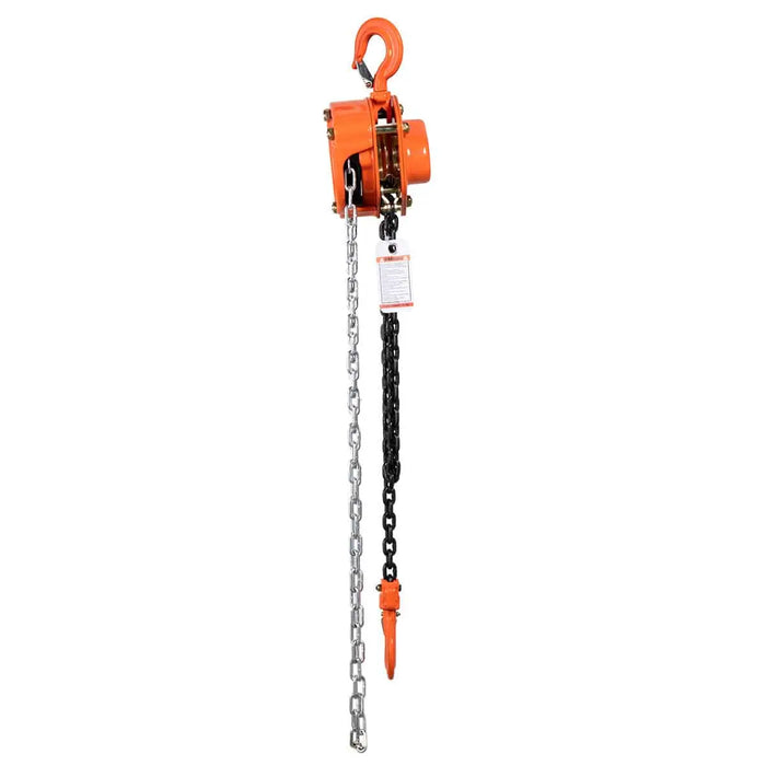 TMG Industrial 1 Ton 10' Lift Chain Hoist, 360° Swivel Hook, ASME B30.16, TMG-AHC1