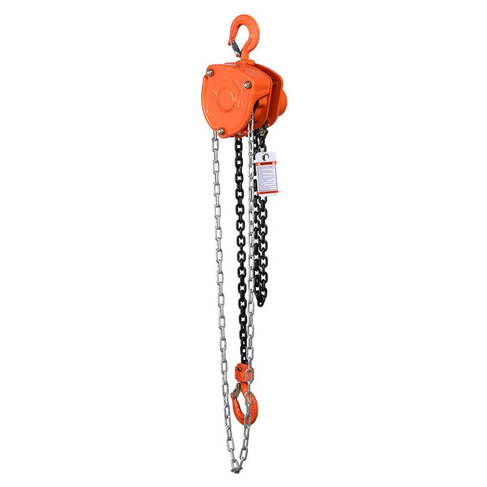 TMG Industrial 1 Ton 10' Lift Chain Hoist, 360° Swivel Hook, ASME B30.16, TMG-AHC1