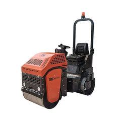 1-Ton Ride-On Double Drum Vibratory Roller, 13 HP Honda GX390 Engine, 20