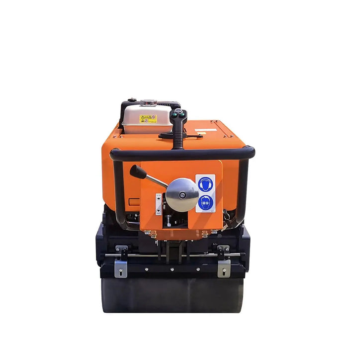 TMG Industrial 1-Ton Walk-Behind Double Drum Vibratory Roller, 13 HP Honda GX390 Gasoline Engine, 14” Drum, 3800 lb Compaction Force, Electromagnetic Clutch, Integrated Control Handle, TMG-MVR30