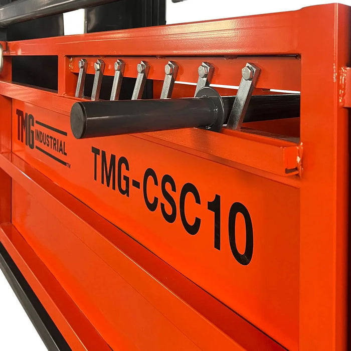 TMG Industrial 10’ Cattle Work Chute 4500-lb Weight Scale, Side Exit, Upper/Lower Swing Openings, LCD Weight Display, TMG-CSC10