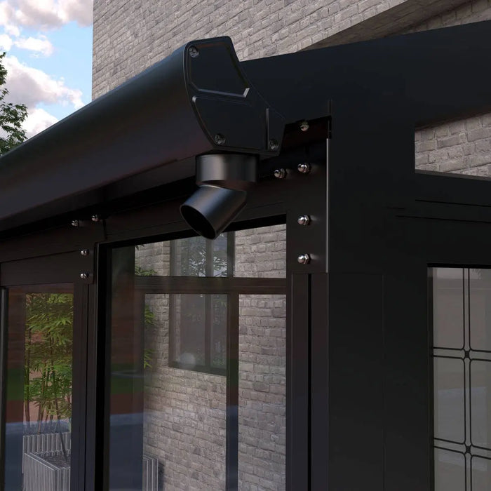 TMG Industrial 10’ x 14’ Winter Garden Lean-To Patio Cover, Twin-Wall PC Roof Sheets, Crystal-Clear PC Walls/Doors, TMG-LPC14