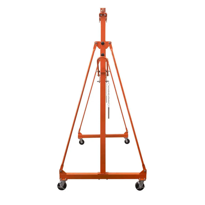 TMG Industrial 1100-lb Adjustable Height All-Steel Gantry Crane, Auto-Lock, 95” Min. Height, 142” Max. Height, Locking Swivel Caster Wheels, TMG-AGC06(Previously TMG-AGC05)
