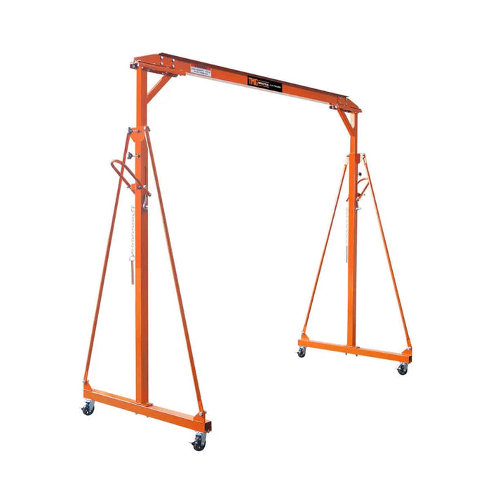 TMG Industrial 1100-lb Adjustable Height All-Steel Gantry Crane, Auto-Lock, 95” Min. Height, 142” Max. Height, Locking Swivel Caster Wheels, TMG-AGC06(Previously TMG-AGC05)