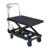 1100-lb Mobile Scissor Lift Table, 34" Lifting Height, Foot Pedal Operation, Rubber Padded Tabletop, TMG-ALS05