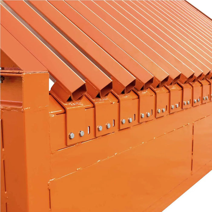 TMG Industrial 12’ Heavy Duty Static Grizzly Rock Screen, Adjustable Bolt-On Deck Bars, 4” x 4” I-Beams, 5000 lb Load Capacity, TMG-RS12