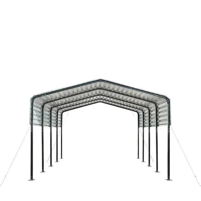 3.6 x 6 m Metal Shed Carport with 2.4 m Open Sidewalls, 2.9 m Peak Height, TMG-MSC1220 TMG Industrial