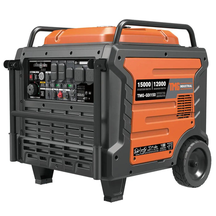 TMG Industrial 15000 Watt Digital Inverter Portable Generator, 10hrs 50% Load Run Time, EPA Compliance, TMG-GDI150
