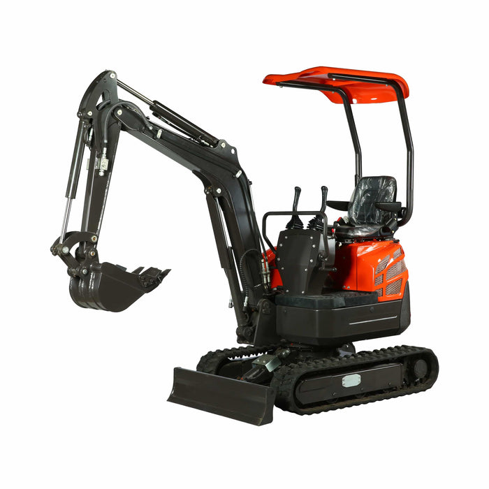 TMG Industrial 1600 KG Mini Compact Excavator, 16 HP Kubota Diesel, KDK Pump, Eaton Motor, 85” Digging Depth, TMG-MVE16