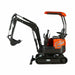 TMG Industrial 1600 KG Mini Compact Excavator, 16 HP Kubota Diesel, KDK Pump, Eaton Motor, 85” Digging Depth, TMG-MVE16