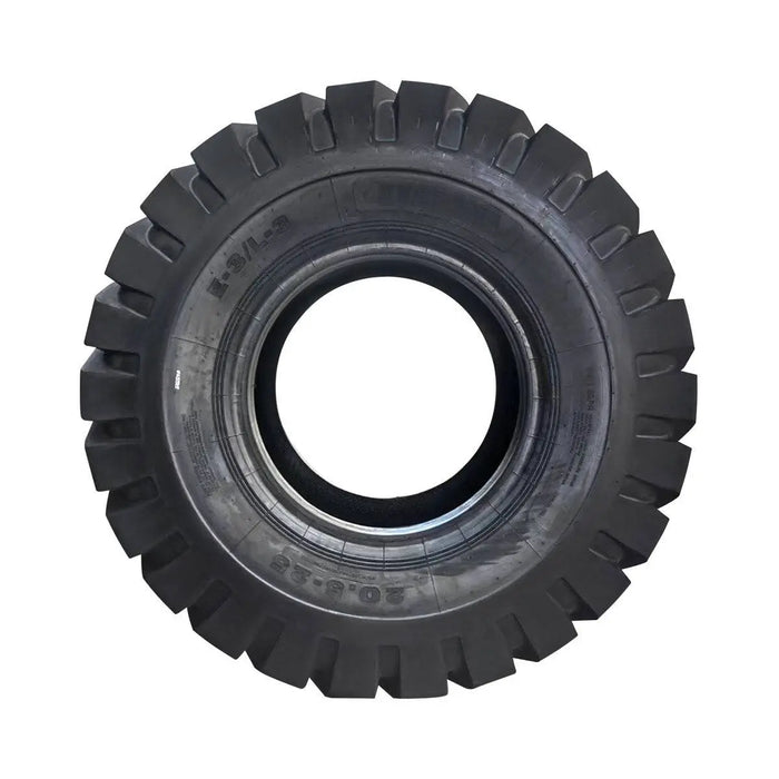 TMG Industrial 20-½” X 25” 20PR Wheel Loader Tire (E3/L3), Pneumatic Tubeless, 59” Outer Diameter, Wide Pattern Block Design, TMG-TR205