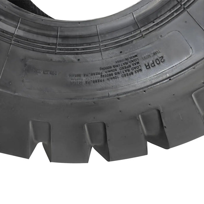 TMG Industrial 20-½” X 25” 20PR Wheel Loader Tire (E3/L3), Pneumatic Tubeless, 59” Outer Diameter, Wide Pattern Block Design, TMG-TR205