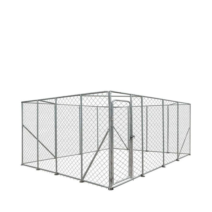 TMG Industrial 20’ x 20’ Outdoor Dog Kennel Playpen, Outdoor Dog Runner, Pet Exercise House, Lockable Gate, 6’ Chain-Link Fence, TMG-DCP2020