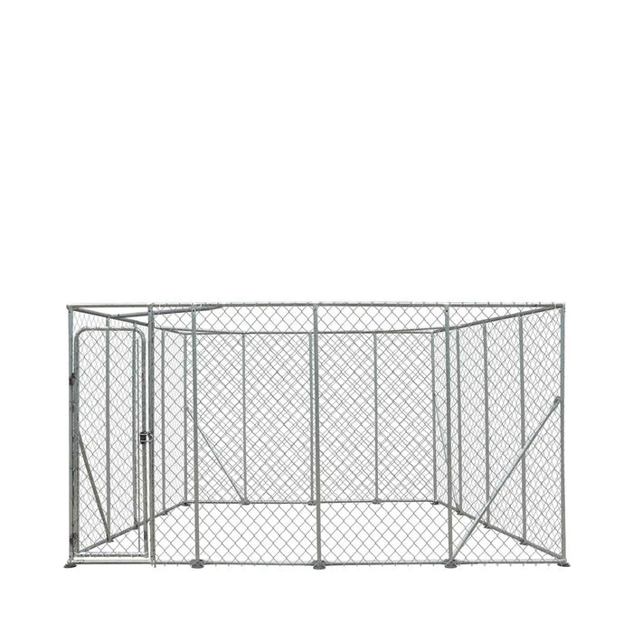 TMG Industrial 20’ x 20’ Outdoor Dog Kennel Playpen, Outdoor Dog Runner, Pet Exercise House, Lockable Gate, 6’ Chain-Link Fence, TMG-DCP2020