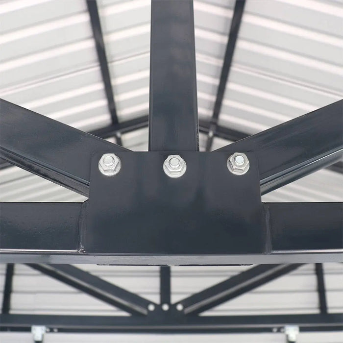 TMG Industrial 20’ x 30’ Metal Garage Shed with 9' High Double Front Doors, 13’ Peak Height, Side Entry Door, 600 Sq-Ft Floor Space, TMG-MS2030