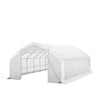 20' x 30' Straight Wall Peak Ceiling Storage Shelter with Heavy Duty 11 oz PE Cover & Drive Through Door, TMG-ST2031E