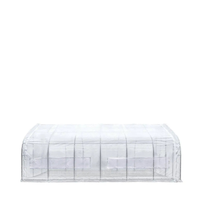 TMG Industrial 20’ x 30’ Tunnel Greenhouse Grow Tent w/12 Mil Ripstop Leno Mesh Cover, Cold Frame, Roll-up Windows, Peak Ceiling Roof, TMG-GH2030
