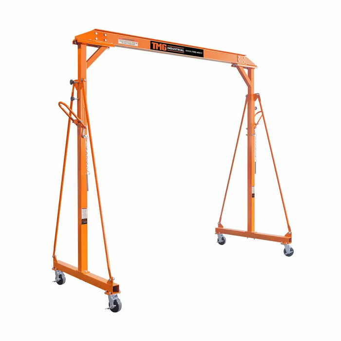 TMG Industrial 2200-lb Adjustable Height All-Steel Gantry Crane, Auto-Lock, 95” Min. Height, 142” Max. Height, Locking Swivel Casters, TMG-AGC11(Previously TMG-AGC10)