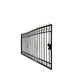 TMG Industrial 265-ft Bi-Parting Ornamental Wrought Iron Gate & Fence Panels Combo Pack, All Steel, Powder Coated, TMG-MG265P