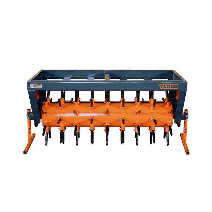 3 Point Hitch Drum Plug Aerator, 50" Working Width, Cat 1 & Cat 2 Tractors, 5" Plug Length, TMG-TLA50