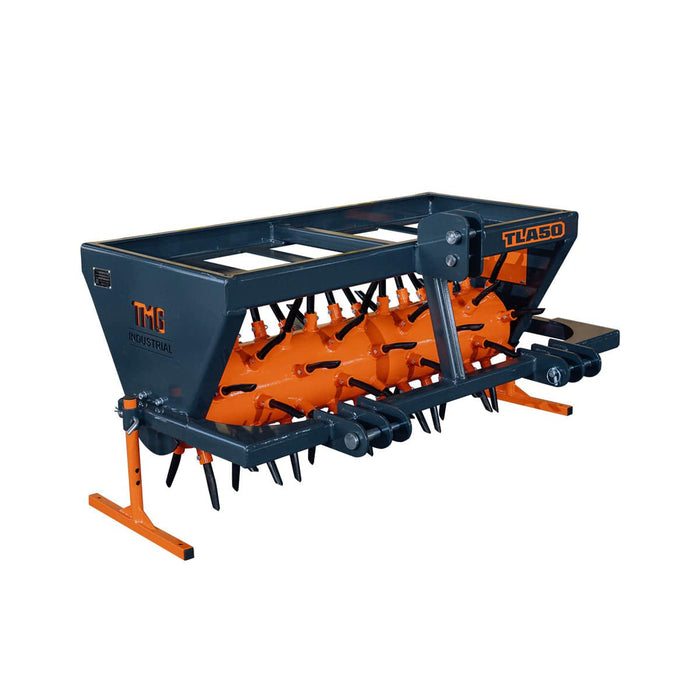3 Point Hitch Drum Plug Aerator, 50" Working Width, Cat 1 & Cat 2 Tractors, 5" Plug Length, TMG-TLA50