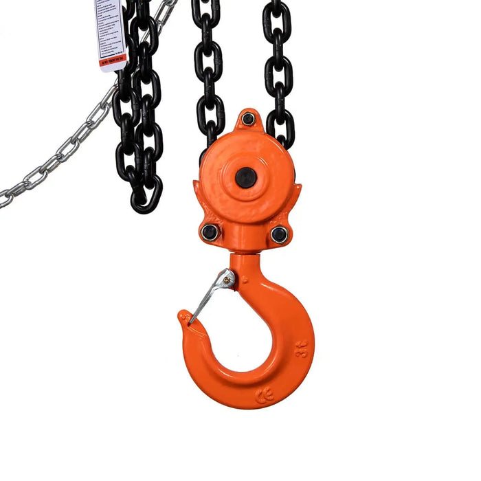 TMG Industrial 3 Ton 10' Lift Chain Hoist, 360° Swivel Hook, ASME B30.16, TMG-AHC3