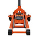 TMG Industrial 3 Ton Floor Jack, Twin Pistons, 18” Max. Height, 5” Ground Clearance, 360° Caster Pivot, TMG-AJF03