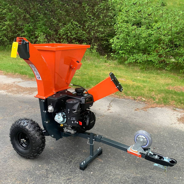 TMG Industrial 3-in-1 3” Wood Chipper, Shredder & Vacuum, ATV Tow-Behind, 7 HP Kohler Engine, 6" Suction Port, 8’ Vacuum Hose, TMG-GWC3