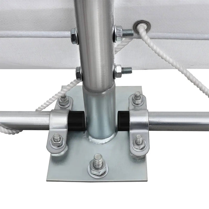 30' x 20' Dual Truss Container Shelter with Heavy Duty 17 oz PVC Cover, Enclosed End Wall & Front Drop, TMG-DT3020CF