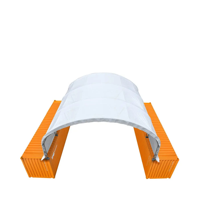 TMG Industrial 30' x 20' Dual Truss Container Shelter with Heavy Duty 17 oz PVC Cover, TMG-DT3020C