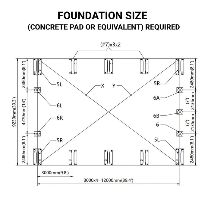TMG Industrial 30' x 40' Dual Truss Storage Shelter with Heavy Duty 17 oz PVC Cover, TMG-DT3042(Previously TMG-DT3041)