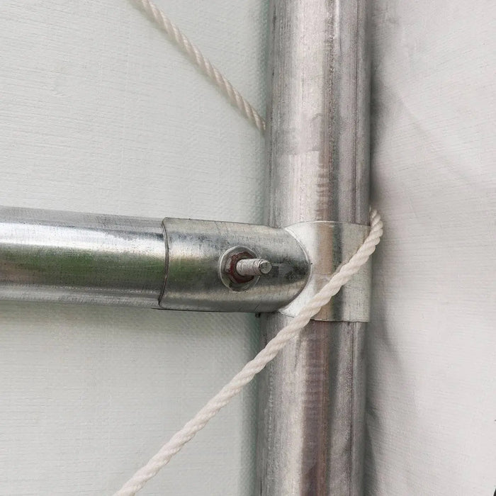 TMG Industrial 30' x 50' Straight Wall Peak Ceiling Storage Shelter with Heavy Duty 17 oz PVC Cover & Drive Through Doors, TMG-ST3050V