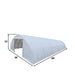 TMG Industrial 30' x 80' Peak Ceiling Storage Shelter with Heavy Duty 17 oz PVC Cover & Drive Through Doors, TMG-ST3080V