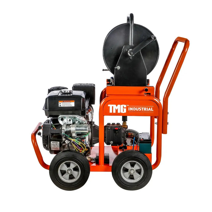 Tmg Machine TMG 3600 PSI Sewer Jetter Drain Cleaner with Kohler 14 HP Gas Engine ...