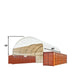 TMG Industrial 40' x 40' Dual Truss Container Shelter with Heavy Duty 21 oz PVC Cover, Enclosed End Wall & Front Drop, TMG-DT4041CF (Previously DT4040CF)