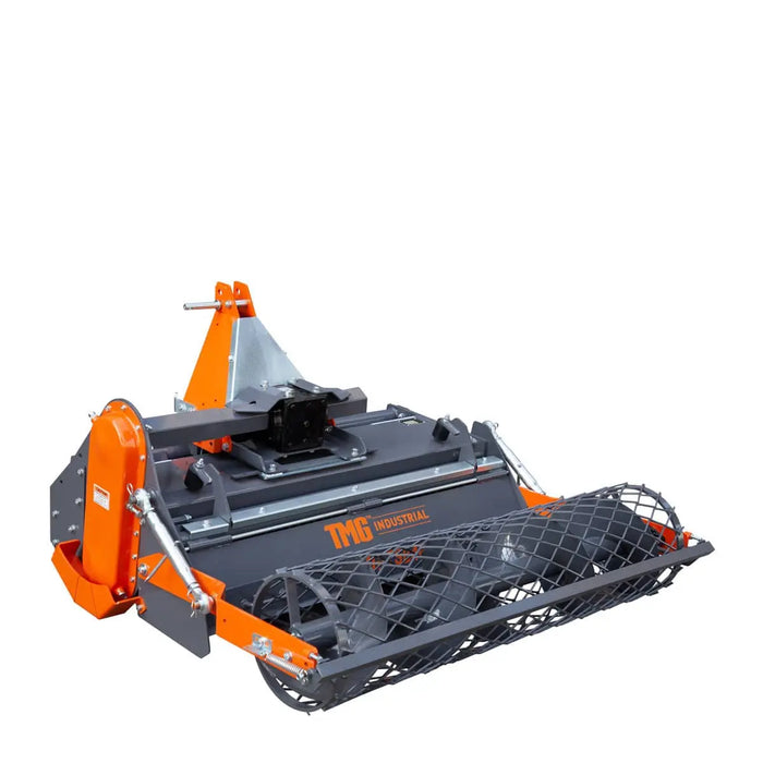 TMG Industrial 48" Stone Burier Rotary Tiller, 3-Point Hitch, Category 1 Hookup, 25-50 HP Tractors, PTO Shaft Included, 2-1/2" Stone Capacity, TMG-TSB48 (Discontinued)