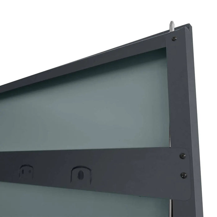 TMG Industrial 5 x 6 FT Apex Roof Metal Shed Pro Series, Galvanized corrugated metal, Apex roof design, Two air vents, TMG-MS0506