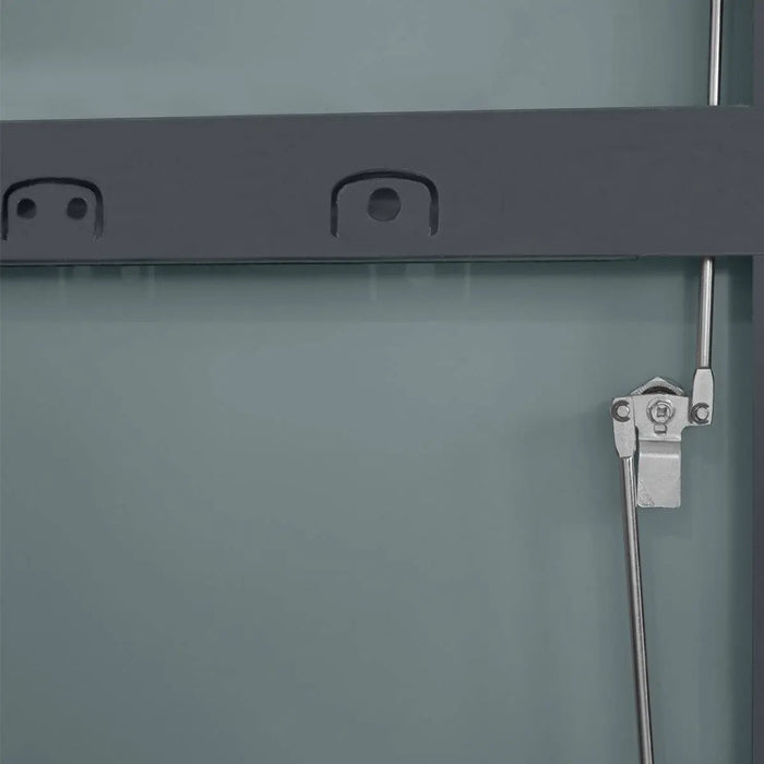 TMG Industrial 5 x 6 FT Apex Roof Metal Shed Pro Series, Galvanized corrugated metal, Apex roof design, Two air vents, TMG-MS0506