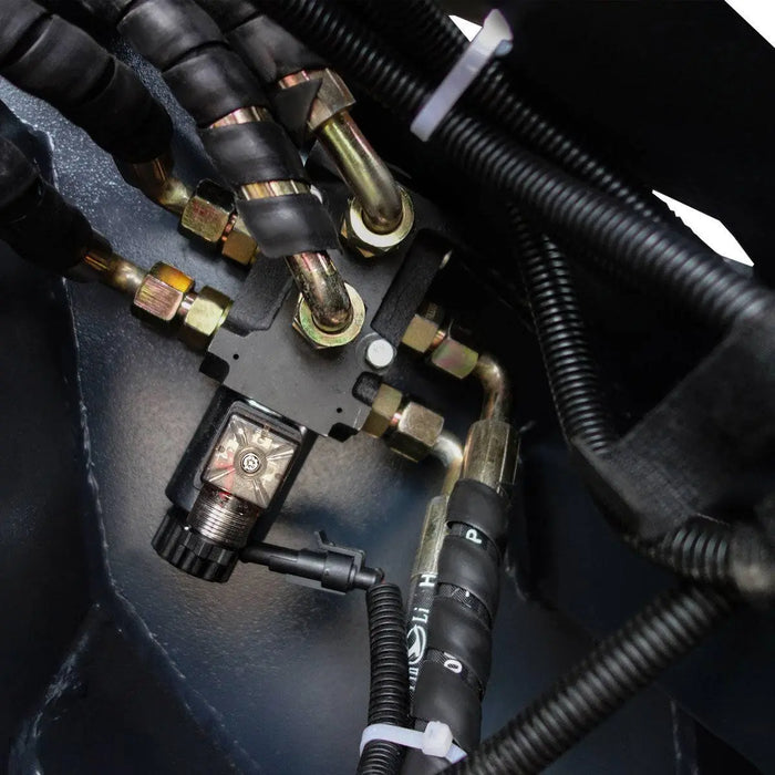 TMG Industrial 50" Skid Steer Rotary Log Grapple, 360° Rotation, 12V Solenoid Control Valve, 4500 LB Capacity, TMG-SLG49 (Discontinued)