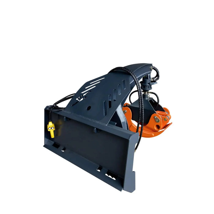 TMG Industrial 50" Skid Steer Rotary Log Grapple, 360° Rotation, 12V Solenoid Control Valve, 4500 LB Capacity, TMG-SLG49 (Discontinued)