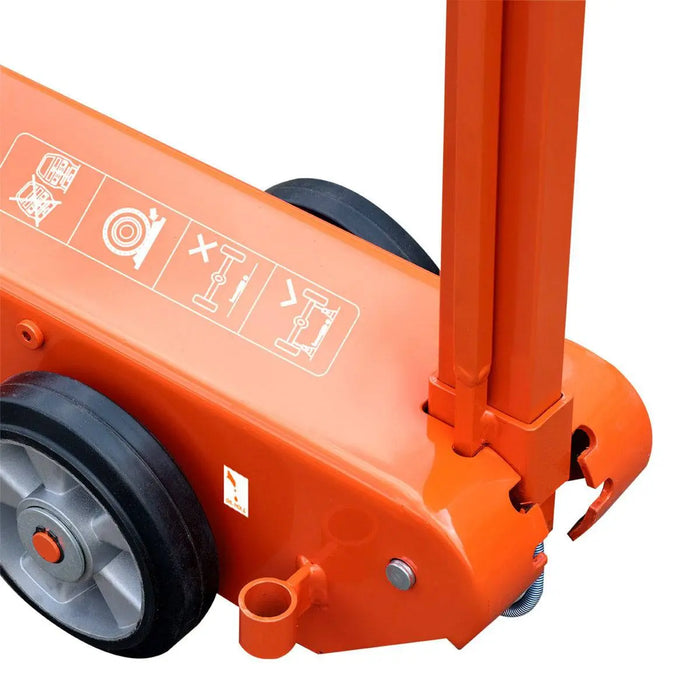 TMG Industrial 50 Ton Air Hydraulic Two Stage Truck Jack, 25 Ton Self-Retracting Ram, Adjustable 90°-180°, TMG-AJT50