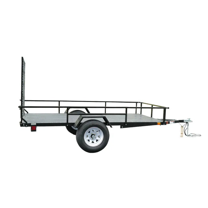 TMG Industrial 6’ x 10’ Single Axle Utility Trailer w/Ramp, 2500 Lb Payload Capacity, Robust Construction, Powder Coated, LED Lights, Spacious Interior, 2” Coupler, TMG-UT610