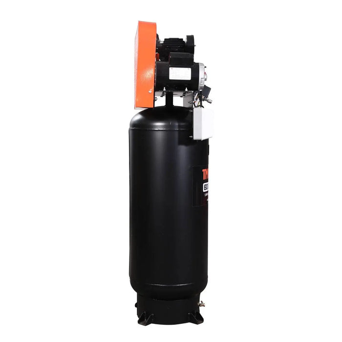 TMG Industrial 60 Gallon 5 HP Stationary Electric Air Compressor, 5 Min Fill Time, 230V Induction Motor, ASME Vertical Tank, TMG-ACE60