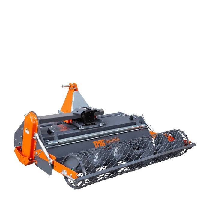 TMG Industrial 65" Stone Burier Rotary Tiller, 3-Point Hitch, Category 1 and 2 Hookup, 35-60 HP Tractors, PTO Shaft Included, 2-1/2" Stone Capacity, TMG-TSB65 (Discontinued)