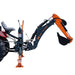 TMG Industrial 7-FT 3-Point Hitch Swing Backhoe Attachment, 12” Bucket Included, 40-100 HP Tractor, 126” High Reach, Category 1 & 2 Hookups, TMG-TBH84