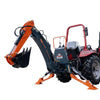 7-FT 3-Point Hitch Swing Backhoe Attachment, 12" Bucket Included, 40-100 HP Tractor, 126" High Reach TMG-TBH84