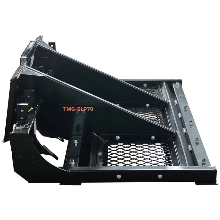 TMG Industrial 72” Skid Steer Land Plane, Adjustable & Reversible Scarifier Teeth, Bolt-On Cutting Blades, Removable Sift Screen, TMG-SLP70