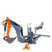 TMG Industrial 8-ft Tractor Swing Backhoe Attachment, Category 1 Hookup, 180° Boom and Bucket Rotation, 12” Bucket Included, TMG-TBH88