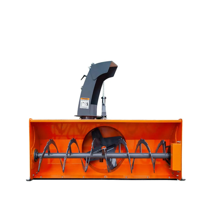 TMG Industrial 84” 3-Point Hitch Snow Blower, 25-90 HP, 24” Diameter Impeller, 360° Snow Chute, CAT 1 & CAT 2 Suspension, TMG-TBS84