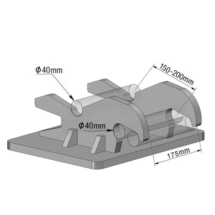 TMG Industrial 8,800-lbf Hydraulic Plate Compactor, 2-4 Ton Excavator Weight, 19” Compact Capacity, TMG-ECP21